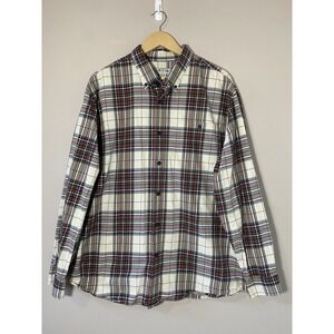 Orvis‎ Cotton Plaid Button Up Mens XL Classic Plaid Long Sleeve Collared Shirt